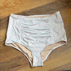 Kortni Jeane White Ribbed Bikini Bottoms